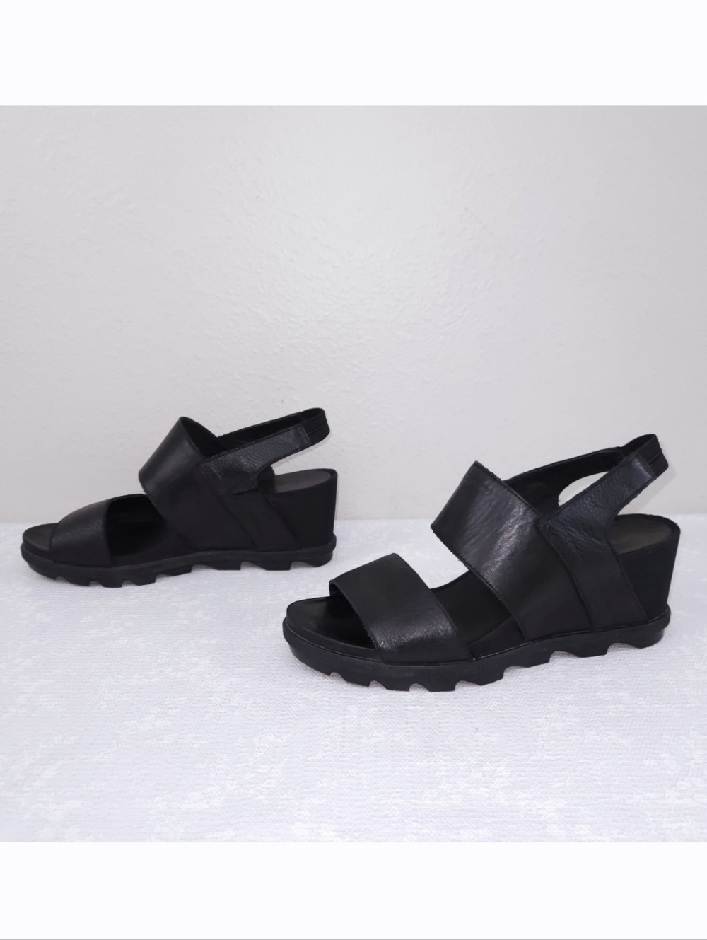 SOREL Joanie II Slingback Wedge Sandals US 12 Black